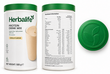 Load image into Gallery viewer, Herbalife Protein Drink Mix PDM Vanilla 588 g product views